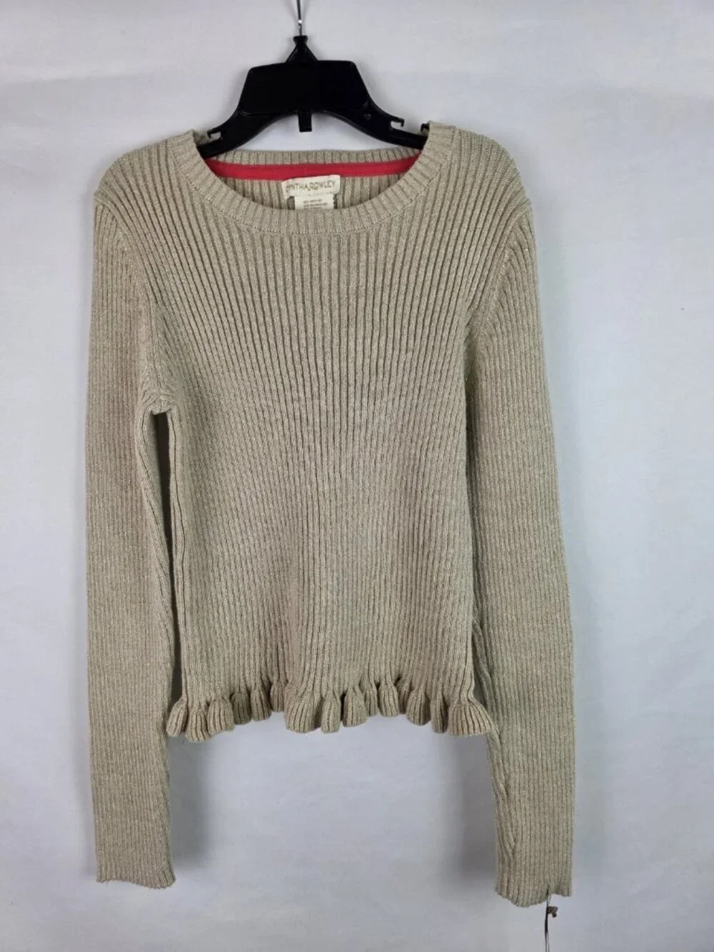 Cynthia Rowley Girl's 3 Piece Outfit Sz Medium 7-8 Gold Sweater Skirt Fox Purse